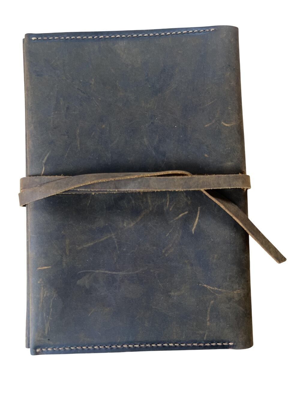 Handmade Brown Leather Journal Cover Medium Bookbinding Notebook Rustic